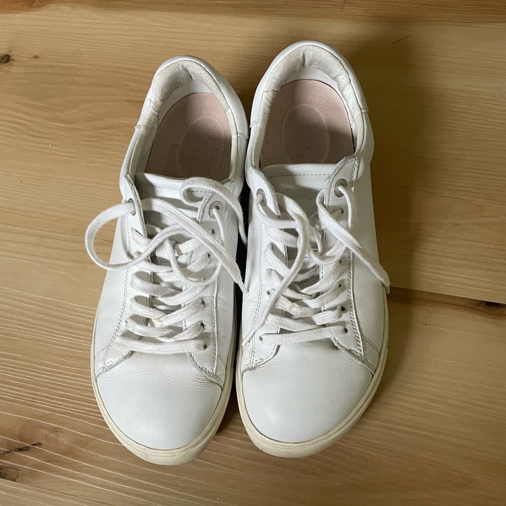 Birkenstock Bend white tennis shoes sneakers 38 7.5-8